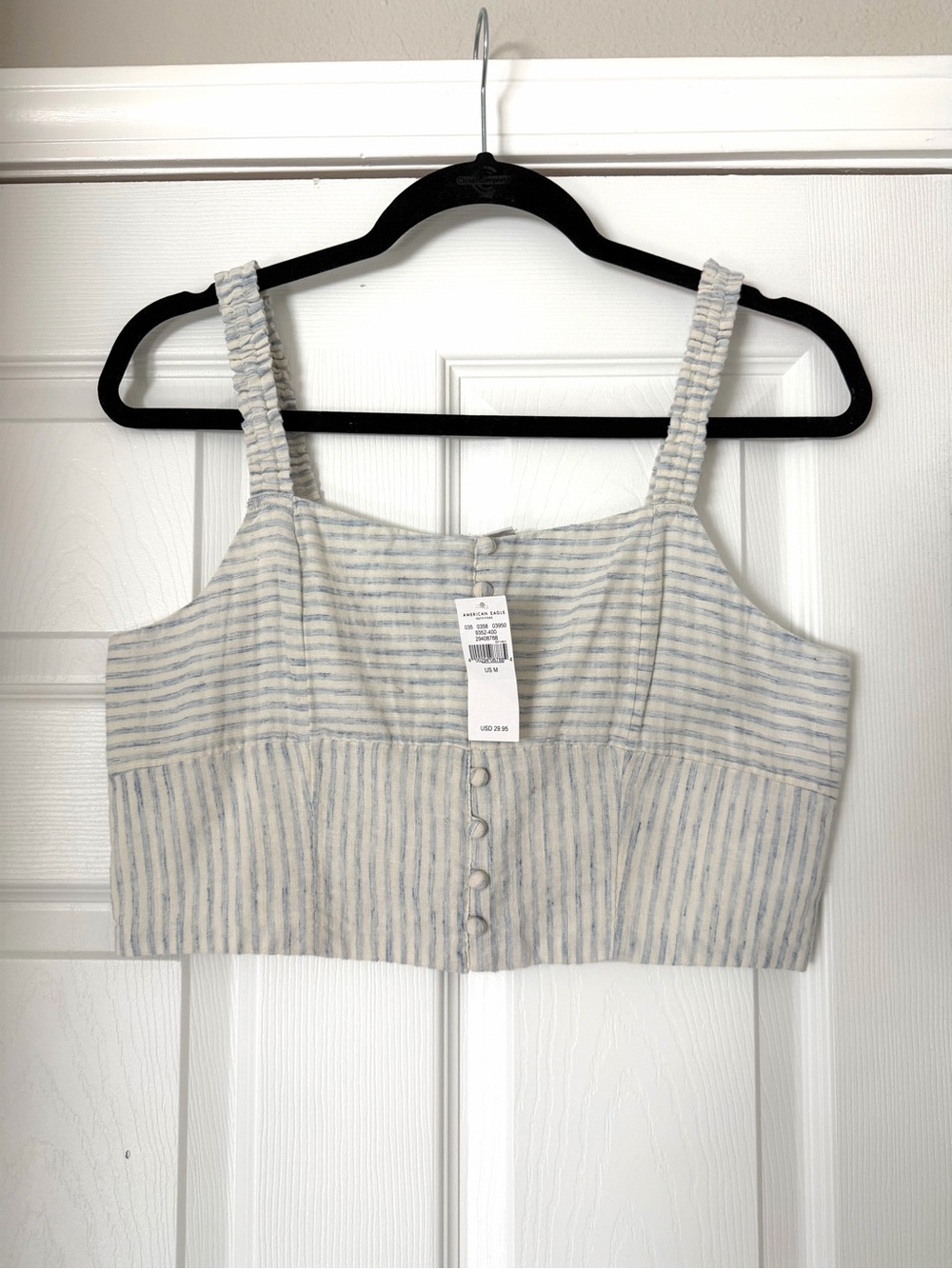 American Eagle Striped Cropped Tank